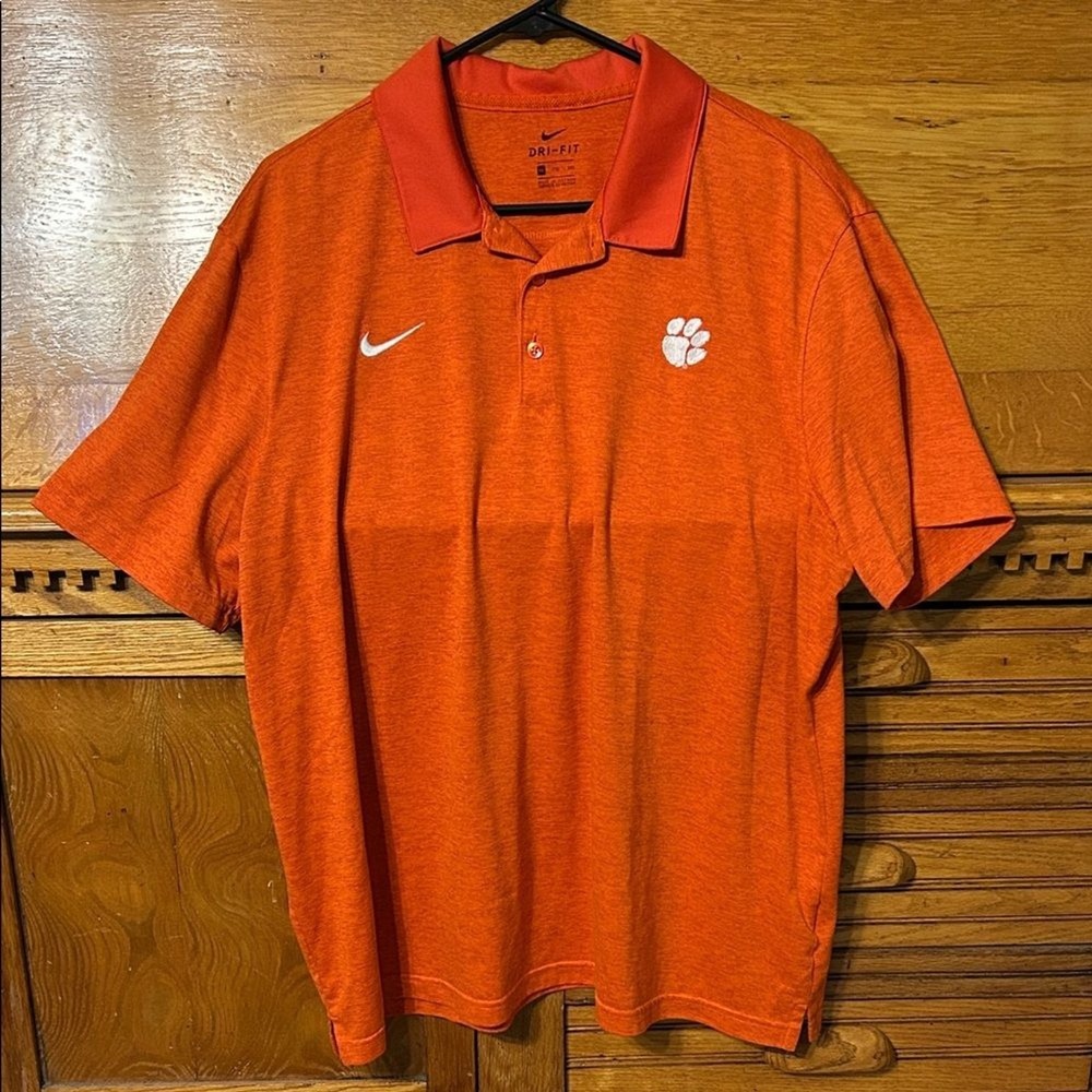 Nike Clemson Tigers Dri-FIT Athletic Preppy Polo Golf Shirt Gameday Collegiate